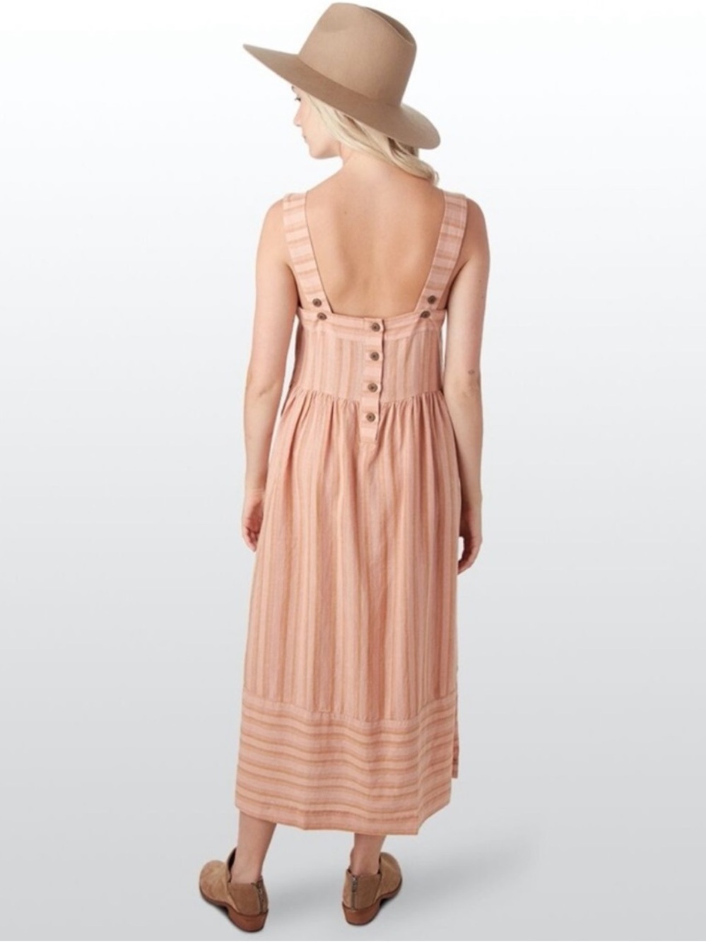 Patagonia Dusk Stripe Scotch Pink Garden Island Dress